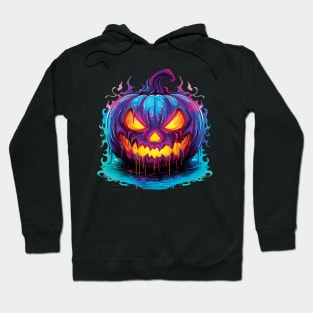 Holographic Halloween Creepy Pumpkin Hoodie